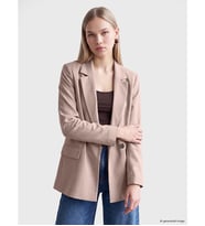 LCW Vision Bej Kruvaze Yaka Kadın Blazer Ceket