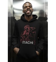 Tasarım Itachi Uchiha Attack On Titan Naruto Baskılı Unisex Oversize Anime Karakter Hoodie