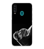 PrintiFy Samsung Galaxy A20S ile Uyumlu Köpek 1 Kamera Korumalı Şeffaf Kılıf