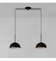 Rsylight Retro Metal Modern Siyah Spor Dekoratif Rustik 2 Li Avize