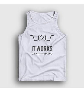Presmono Unisex Beyaz It Works Developer Yazılımcı Atlet 335178tt (Beyaz)