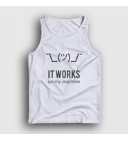 Presmono Unisex Beyaz It Works Developer Yazılımcı Atlet 335178tt (Beyaz)