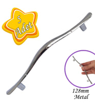 Ördek kulp Krom 128 mm Kulp Mobilya Mutfak Dolabı Çekmece Dolap Kapak Kulpu Kulbu Metal Kulp(5 Adet)