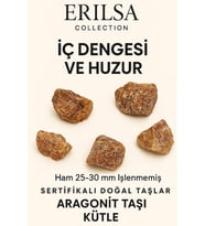 Sertifikalı Ham İşlenmemiş Orta Boy Aragonit Taşı Kütle Topraklayıcı Enerji Sağlar Stresi Azaltır (Kahverengi)