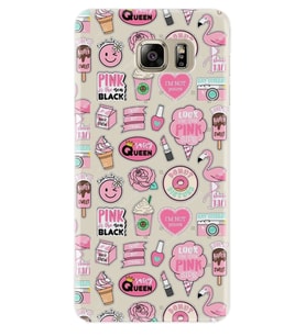 Samsung S7 Edge S20 Fe Plus Ultra S21 S22 Kılıf Desenli Silikon Donut Flamingo 1415