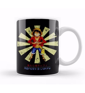 Monkey D Luffy Retro Japanese One Piece Kupa Bardak Porselen