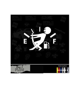 Oto Yakıt Depo Kapağı Sticker Beyaz 15 Cm