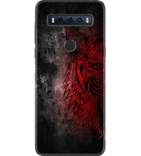 TCL 10 SE Kılıf Silikon Desen Color Wolf 1704