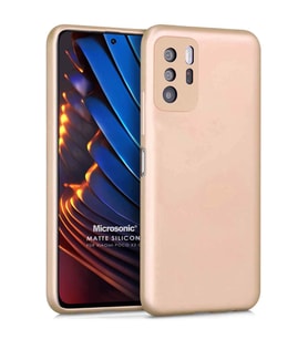Microsonic Matte Silicone Xiaomi Poco X3 GT Kılıf Gold