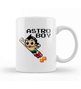 Astro Boy Pixellated Character Kupa Bardak Porselen