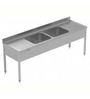 Electrolux Professional 2 Evyeli Tezgah, Evyeleri 600x500 Mm, 2 Damlalıklı (sağda Ve Solda) - 2400 Mm, Plus GLG2426E