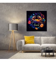 Tekli Kare Kanvas Astroloji ve Burç Tablosu Yengeç Burcu