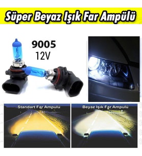 HB3 9005 Beyaz Işık Far Ampulü 12V