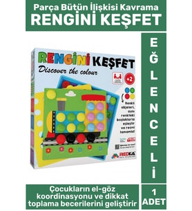 Premium Eğlenceli El Göz Koordinasyon Parça Bütün İlişkisi Kavrama Çocuk Eğitici Oyun RENGİNİ KEŞFET