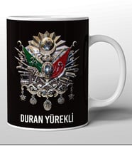 Osmanlı Armalı Beyaz Kupa Bardak