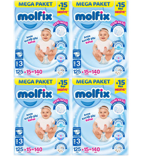 Molfix Bebek Bezi Beden:3 (4-9KG) Midi 560 Adet Mega Avantaj Fırsat Pk