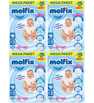 Molfix Bebek Bezi Beden:3 (4-9KG) Midi 560 Adet Mega Avantaj Fırsat Pk