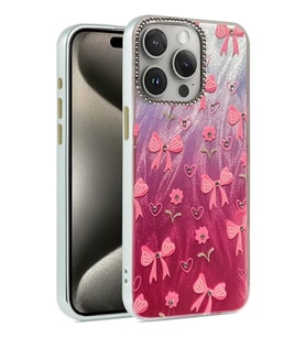 Newface Apple iPhone 15 Pro Max Kılıf Blade Aynalı Desenli Kapak - Desen 3