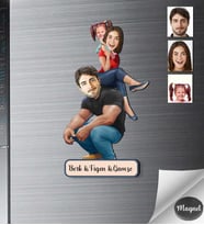 Kişiye Özel Aile Ahşap Magnet -10