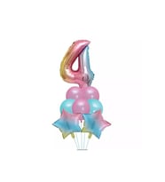 Rainbow 4 Yaş Folyo Balon Set