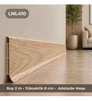 Linela Suya Dayanıklı Pvc Süpürgelik 8 cm - Adelaide Meşe - LNL410