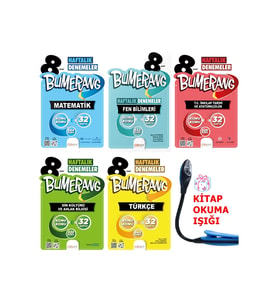 Günay Yayıncılık Günay 8. Sınıf Tüm Dersler Bumerang 32 Haftalıklar Popüler Set + Kitap Okuma Işığı Hediye (Çok Renkli)
