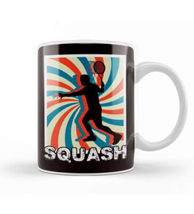 Squash Player Racket Ball Sports Match Indoor Tennis Court Kupa Bardak Porselen