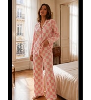 Night Kadın Relax Fit Düğme Pijama Takımı
