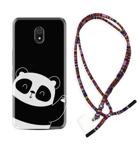 Xiaomi Redmi 8A 8 Pro 9C 9T 10C 11T Pro Kılıf Boyun Asklı Rasta Silikon Bay Bay Panda 1784