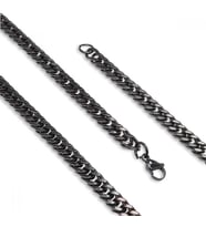 Erkek Balık Sırtı Çelik Erkek Kolye 1,6Mm X 4Mm (Siyah)