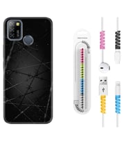 INFINIX Smart 4 5 6 Zero 8 S5 Pro Kılıf Kablo Koruma Spiral Silikon Dikenli Tel 1779