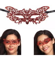 Northcity Kırmızı Dantel Masquerade Maskesi 9 No - Balo ve Karnaval Maskesi