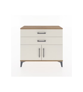 Arges Şifonyer Tek Raflı 2 Çekmeceli 2 Kapaklı 88x30x80 Çam-Aytaşı