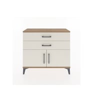 Arges Şifonyer Tek Raflı 2 Çekmeceli 2 Kapaklı 88x30x80 Çam-Aytaşı