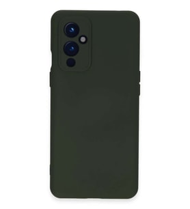 One Plus 9 Kılıf Nano içi Kadife Silikon - Koyu Yeşil
