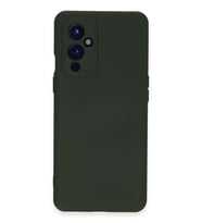 One Plus 9 Kılıf Nano içi Kadife Silikon - Koyu Yeşil