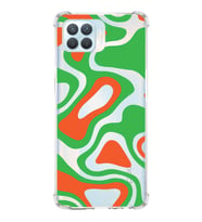 PrintiFy Oppo Reno 4 lite Uyumlu Köşe Korumalı Renkli Desen Tasarımlı Şeffaf Silikon Kılıf