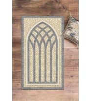EVDEYA Dijital Baskılı Yıkanabilir Şık Motifli Seccade Namazlık 70x130 cm, SECCADE-19-GRİ, (Gri)