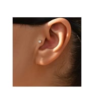 3 MM Tektaş Cerrahi Çelik Piercing Tragus Helix Kıkırdak Conch Gold Renk 8 Mm (Çok Renkli)