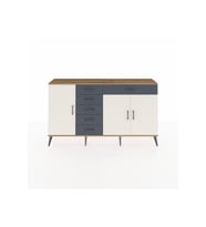 Arges Konsol 3 Raflı 6 Çekmeceli 3 Kapaklı 176x30x99 Çam-Aytaşı/Antrasit