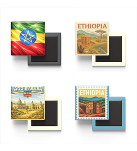 Buzdolap Magnetleri - Etiyopya Addis Ababa - Ethiopia - 4'lü Set Magneti