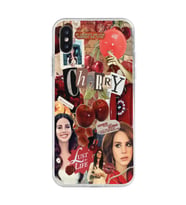 Iphone XSMAX Uyumlu Lana Del Rey Kolaj Tasarımlı Şeffaf Telefon Kılıfı