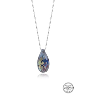 Swarovski Crystal Kadın Parlak Drop Gümüş Kolye