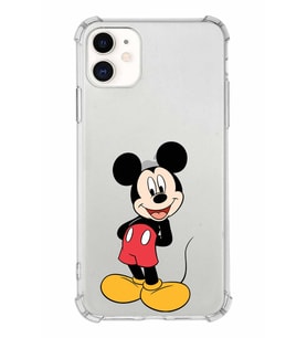 Apple iPhone 11 Uyumlu Köşe Korumalı Antişok  Kapak Mickey Mouse Tasarımlı Şeffaf  Kılıf