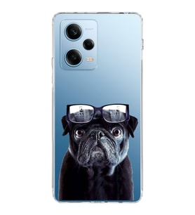 PrintiFy Xiaomi Redmi Note 12 Pro 5G ile Uyumlu 1mm Slim Fit Köpek 3 050f Baskılı Şeffaf  Kılıf