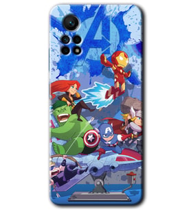 Redmi Note 12 Pro 4G Kılıf HD Desen Baskılı Kılıf - Avengers Cartoon