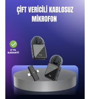 Vlog Podcast Röportajlar İçin Kablosuz Çift Yaka Mikrofon
