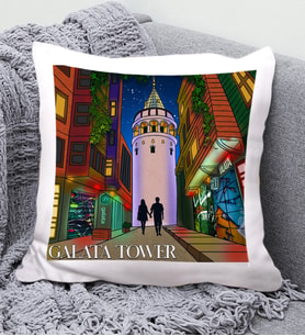Galata Tasarımlı Yastık