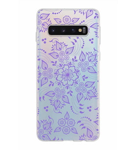 Samsung Galaxy S10 Kapak Nostalji Desen Tasarımlı Şeffaf Silikon Kılıf