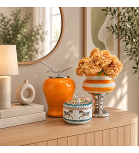 Dekoratif Obje Salon Seti HERM Desen Kutu Soft Sarı Zebra Ayaklı Saksı Soft Sarı Şah GÜMÜŞ